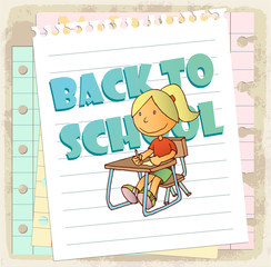 Cartoon back to school,  illustration