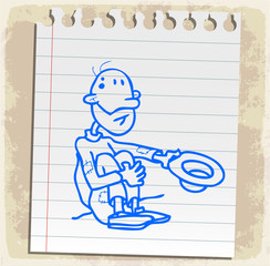 Cartoon  poor, illustration