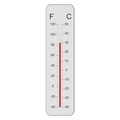 Deurstickers Dertig graden Celsius boven nul © emieldelange
