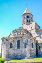Fototapeta na wymiar Eglise de Saint-Nectaire en Auvergne