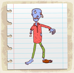 Cartoon zombie illustration