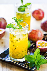 Passion fruit with Lychee Mojito