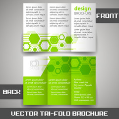 Tri fold corporate business store brochure