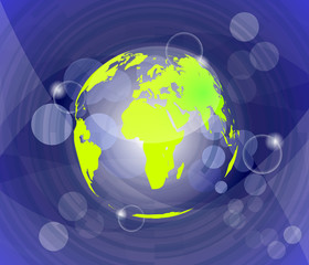 Background with globe, internet concept of global business 