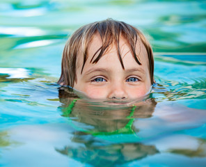 Child in a pool
