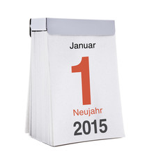 Kalenderblatt Neujahr 2015
