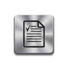 Metallic button with notes icon