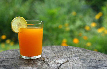 orange juice on the table