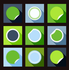 Sticker in flat style