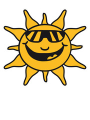 Lachende cool Sonne mit Sonnenbrille