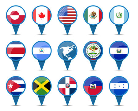 National flags of North America