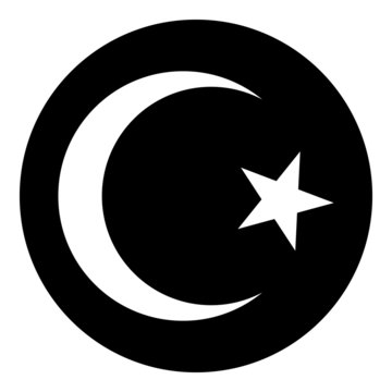 Star and crescent button