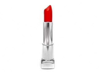Red lipstick isolated on white background cosmetics makeup