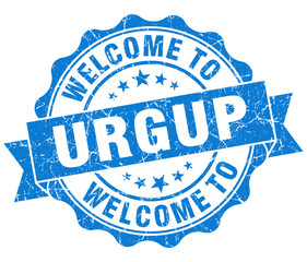 welcome to Urgup blue vintage isolated seal