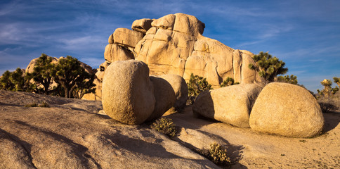 Rock Formations in Hidden Valley of Joshua Tree National Park