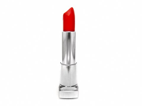 Red lipstick isolated on white background cosmetics makeup