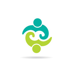 Team Volunteer 2 persons image logo