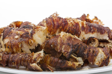 Plate of traditional Greek gyros