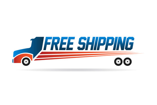 Free Shipping truck image logo