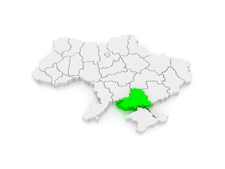 Fototapeta na wymiar Map of Kherson region. Ukraine.