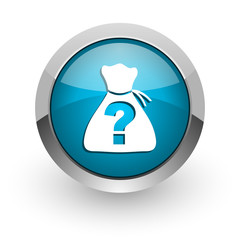 riddle blue glossy web icon