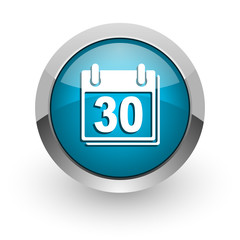 calendar blue glossy web icon
