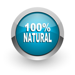 natural blue glossy web icon