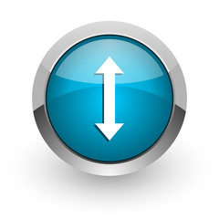 arrow blue glossy web icon