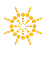 Kreise Punkte Sonne Logo Design