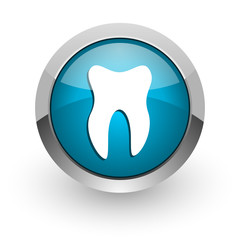 tooth blue glossy web icon