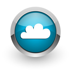 cloud blue glossy web icon
