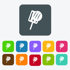 Steak grilled icons set. Rectangle colourful 12 buttons. Vector