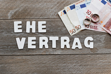 Fototapeta premium Ehevertrag