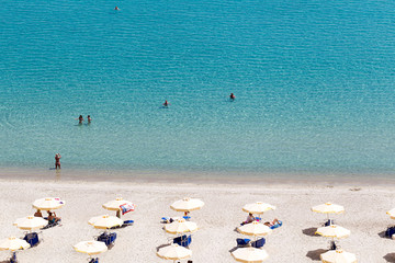 Kallithea sunny beach and summer resort at Kassandra of Halkidik