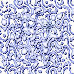 Wiggly blue abstract