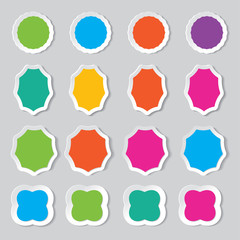 set of blank colorful paper. vector.