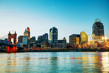 Foto op Plexiglas Cincinnati downtown overview © andreykr