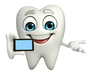 Teeth character with mobile
