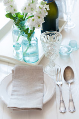 Vintage festive table setting