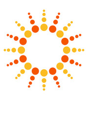Halbkreis Kreise Punkte Sonne Logo