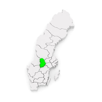 Map of Orebro. Sweden.