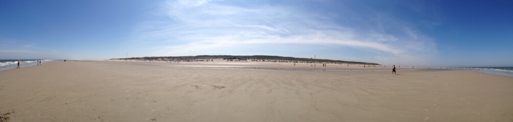 Strand auf Spiekeroog im Sommer, Panorama