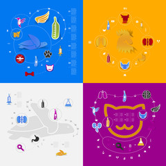 Naklejka premium Set of veterinary icons