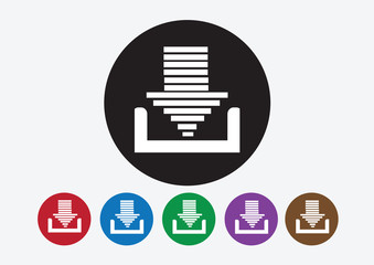 Download icon and Upload symbol button