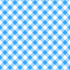 blau weiß karierter Stoff als nahtloses Muster