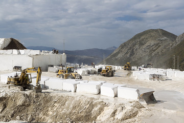 quarry of white marble