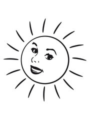 Frauen Gesicht Sonne