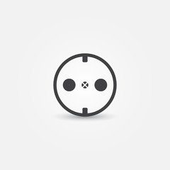 Vector minimal electric outlet icon