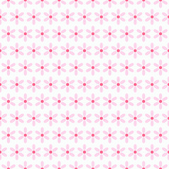 Light summer vector seamless pattern (tiling). Fond pink, white