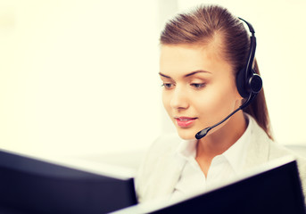 friendly female helpline operator
